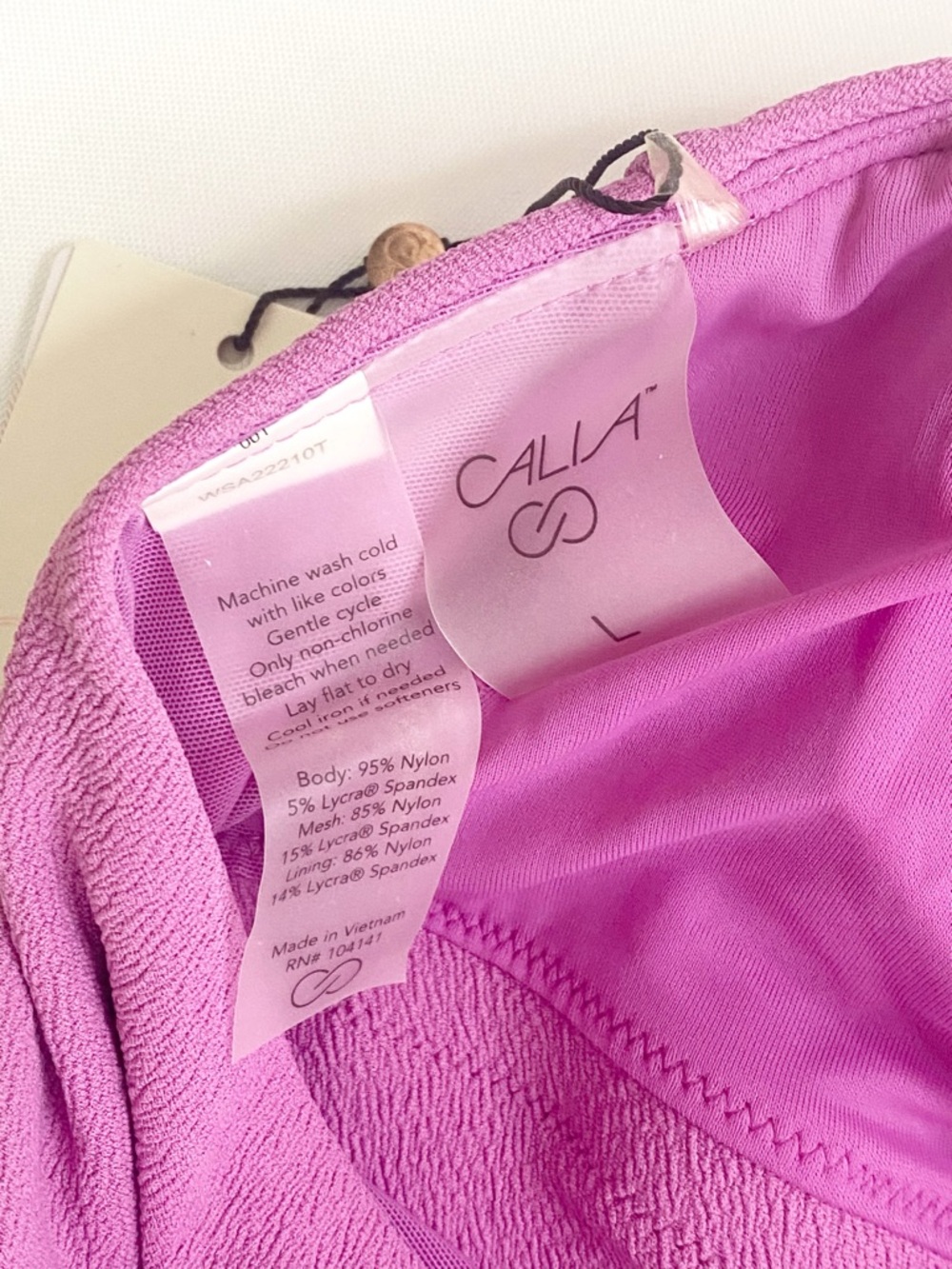 Calia Asymmetrical Bikini Top NWT Large Pink One Shoulder Swim Athleisure - Picture 3 of 7